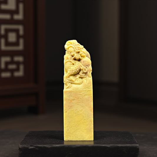 Qingtian Stone Dragon Knob Square Seal